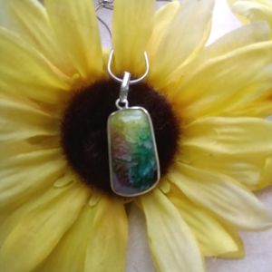 Beautiful rainbow quartz druzy necklace